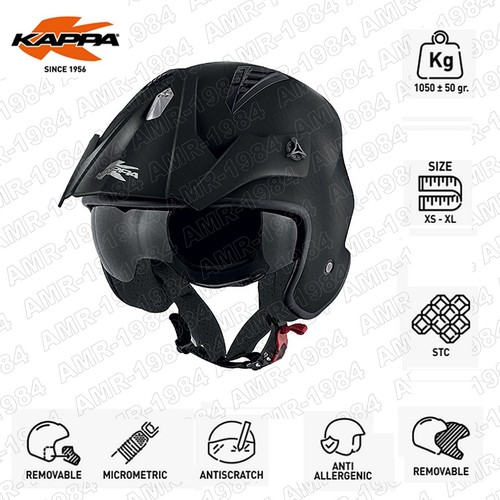 Casco kappa demi jet - kappa, kv45
