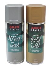 Baufix Gold Argento Lacca Spray 400ml Vernice Spray Bomboletta Vernice Colorata