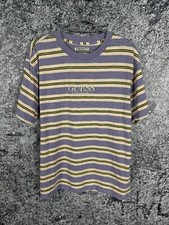 Men’s Guess Los Angeles Striped T-Shirt Originals Made in India Size L