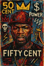 Targa in latta 50 CENT FIFTY