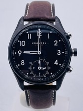 Orologio SmartWatch Kronaby 44mm Acciaio/Pelle A1600KKM/545 Scontatissimo Nuovo