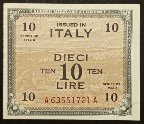 Lire 1943 fds - 10, a-a