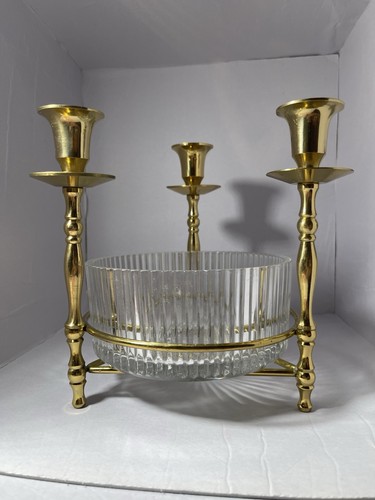 Portacandele ottone vetro - portacandele,