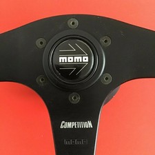 MOMO VOLANTE E MOZZO AUTO D’EPOCA TUNING RACING VINTAGE LEATHER STEERING WHEEL