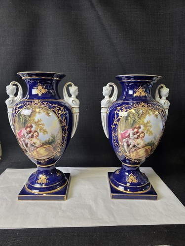 Coppia vasi limoges blu - di,