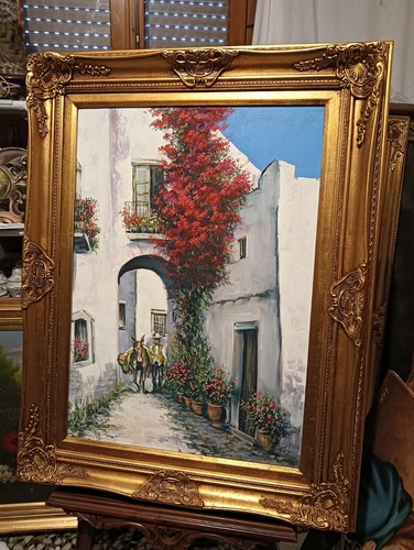 Dipinto olio tela di - su,