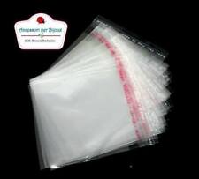 100 Bustine Plastica Chiusura Adesiva Trasparente 8x14cm