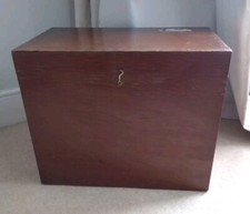 Scatola Legno Vintage Baule Portaoggetti Laterale Tavolino Giocattoli 51x30x41cm Patina Macchiata