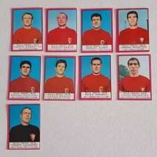 CALCIATORI PANINI 1967/68- 9 FIGURINE PERUGIA REC. MA PERFETTE.