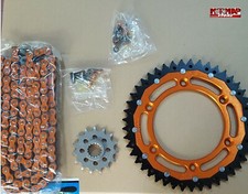 Kit Trasmissione Ktm 640 Lc4 Adventure R 1999 > 2006  Corona Bimetallo Arancio