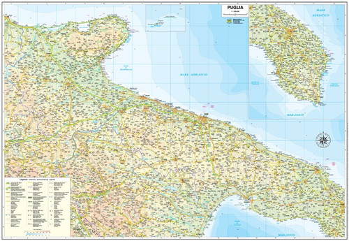 Carta geografica murale - carta,