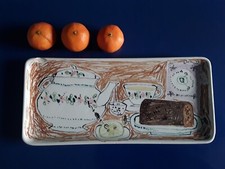 "QUADRIFOGLIO", ceramica Firenze, vassoio Figini Montecatini, vintage, anni 50.