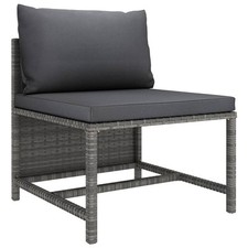 Middle Sofa Grey PE rattan