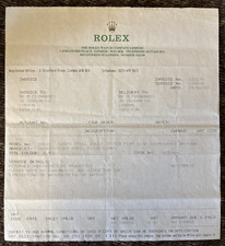 ROLEX Service Certificate