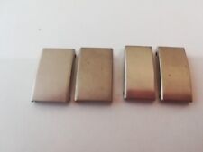 lotto 4 placchette prolunghe per  bracciali misura 9 mm e 11 mm in acciaio satin