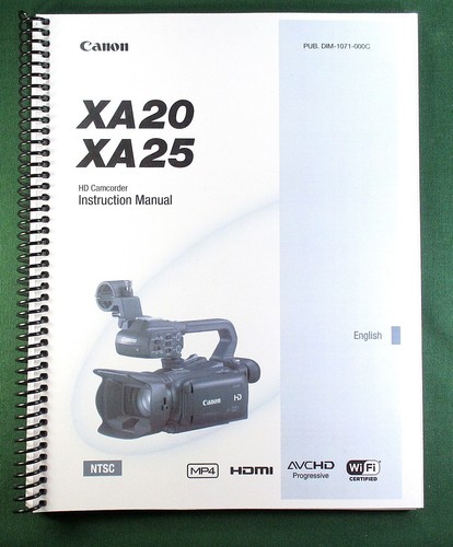 Canon xa20 xa25 manuale - xa20,