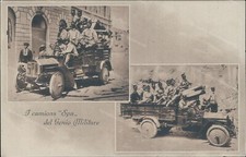 cz211 cartolina militare io camions spa del genio militare