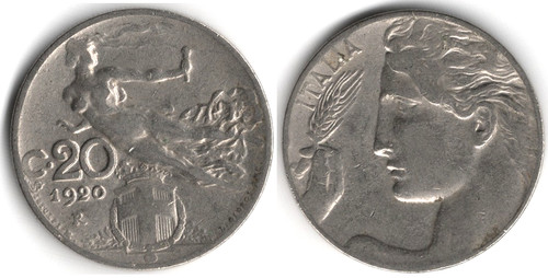 Italia centesimi 1920 - centesimi,,