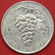5 Lire 1950 Uva - Repubblica