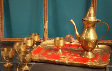 antik Karaffe+Schnaps Gläser