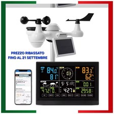 Stazione Meteorologica Solare Wi-Fi 7 in 1 Display TFT Sensore Esterno Wireless