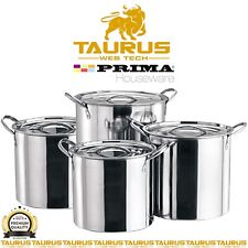 8 pz Set pentole premium in acciaio inox PRIMA | 8 | 12 | 16 | 20 UK P&P gratis