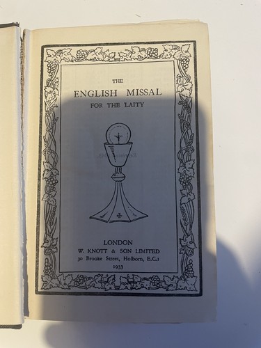 English missal for - missal, the