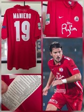 Maglia Calcio AS BARI 2015 2016 Rossa #19 MANIERO tg L
