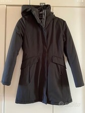  giaccone donna nero con interno piumino caldo con cappuccio marca i-sick