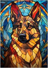 Puzzle pastore tedesco in vetro colorato 300/500/1000 pezzi
