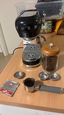 Smeg Macchina da Caffè Espresso manuale 50’s Style, nero lucido