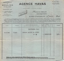 1945 AGENCE HAVAS A MOULINS -