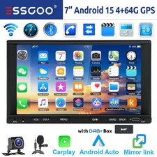 DAB+ 4+64G Android 15 autoradio Carplay GPS NAVI RDS Bluetooth + fotocamera micro 2 DIN