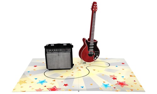 Pop chitarra card - 3d, pop-up