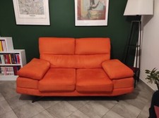 Divano due posti microfibra arancione