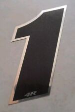 Adesivo Emblema Decalcomania Numero "1" Moto/Bici/Macchina Colore Nero