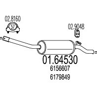 MARMITTA POSTERIORE  FORD SIERRA  2.0i  SW dal 1985