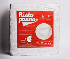 RISTOPANNO Lo Spugnoso – Panni Multiuso Bianchi in Spugna di Cot. Ric.- Box 8 kg
