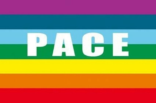 Bandiera pace arcobaleno - bandiera,