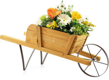 Carriola in Legno per Piante