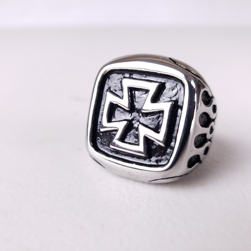 Anello uomo biker croce - biker,