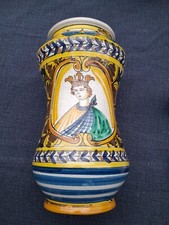 Antico Vaso Da Farmacia Con Federico II primi '900