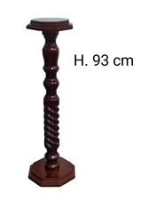 Colonna portavaso in legno antica Colonnina vintage a torciglione H. 93 Cm USATA
