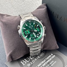 Orologio Bulova Uomo Marine Star Quadrante Verde Acciaio Inox Cronografo 96B396