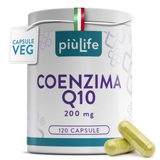 Coenzima Q10 200mg PiùLife 120 Capsule Q10 Coenzima Da Ubiquinone Antiossidante