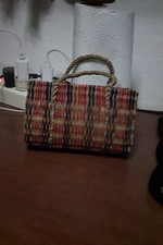 mini borsetta vimini anni 70 vintage 20x12 h x 10 prfondità,leggi descrizione