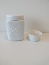 Biscottiera + Ciotola Smaltata Bianco  Mulino Bianco