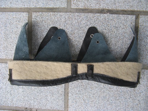 Ww2 coiffe cuir agrafes - cuir, +