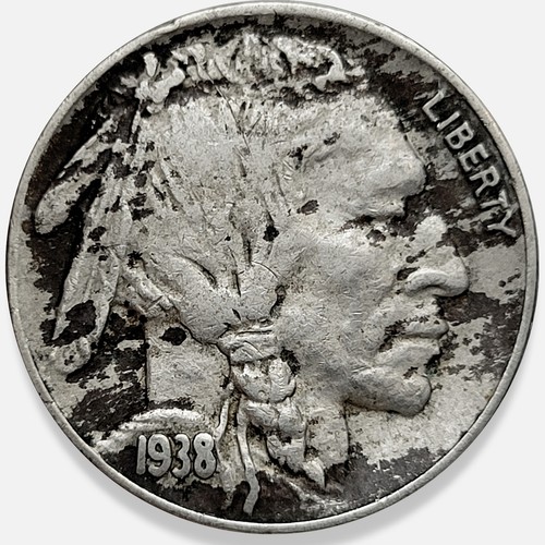1938 buffalo nickel molto - 1938-d, 5c