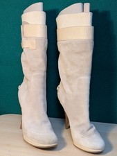 stivali sotto il ginocchio Vicini  in camoscio con maglia all'imboccatura